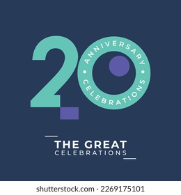 anniversary celebrations logo design template