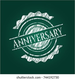 Anniversary chalkboard emblem