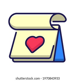 Anniversary Day Icon Illustration With Filled Outline Style
