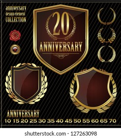 Anniversary design element collection brown edition