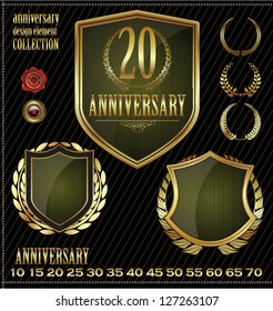 Anniversary design element collection green edition