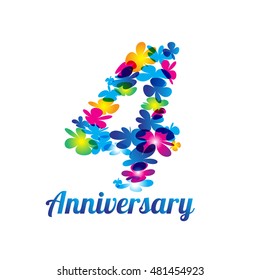 Anniversary design logo and symbol. vector file