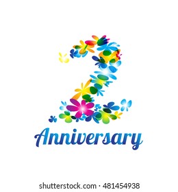 Anniversary design logo and symbol. vector file