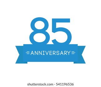 anniversary to eighty-five years, the label icon, element ribbon, greeting cards, banners and tags