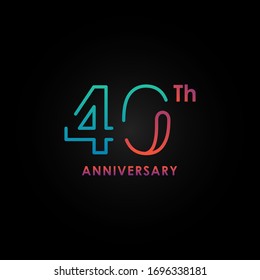 Anniversary Elegant Number Vector Design