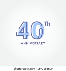 Anniversary Elegant Number Vector Design