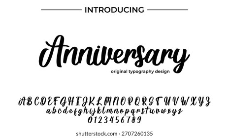 Anniversary - Elegant Script Font for Smooth Handwritten Design and Creative Typography
