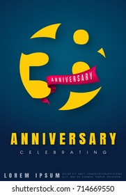 Anniversary emblem 38 anniversary template design. Creative design for your greetings card, flyers, invitation, posters, brochure, banners, calendar