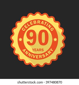 Anniversary emblem, logo template.
