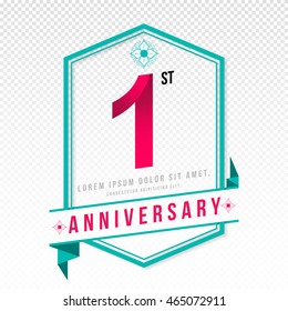 Emblemas del aniversario 1 diseño de plantilla de aniversario