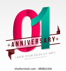 Anniversary emblems 1 anniversary template design