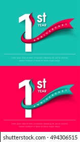 Anniversary emblems 1 anniversary template design