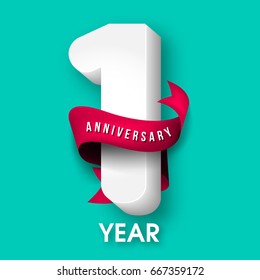 Anniversary emblems 1 anniversary template design