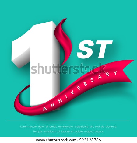 Anniversary emblems 1 anniversary template design