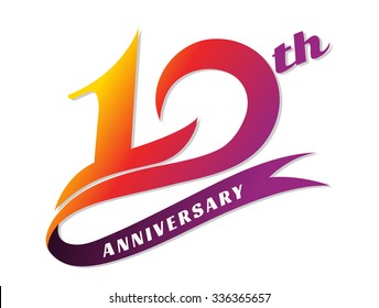 Anniversary emblems 10 anniversary template design