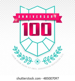 Anniversary emblems 100 anniversary template design