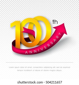 Anniversary emblems 100 anniversary template design