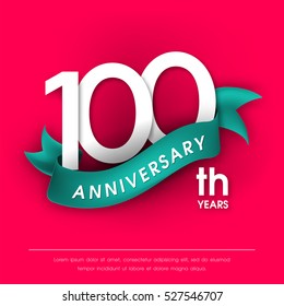 Anniversary emblems 100 anniversary template design