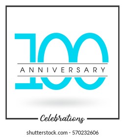 Anniversary emblems 100 anniversary template design