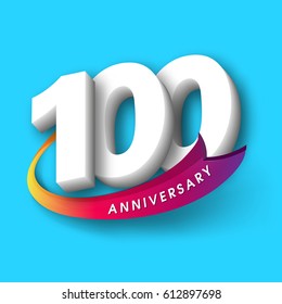 Anniversary emblems 100 anniversary template design