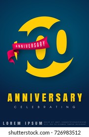Anniversary emblems 100 anniversary template design. Creative design for your greetings card, flyers, invitation, posters, brochure, banners, calendar