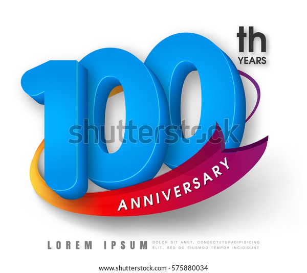 Anniversary\
emblems 100 anniversary template\
design