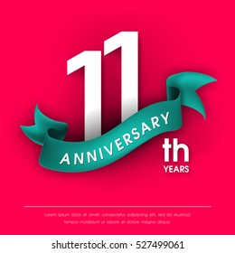 Anniversary emblems 11 anniversary template design