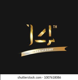Anniversary emblems 14 anniversary template design