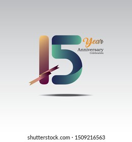 Anniversary emblems 15 in anniversary concept template design