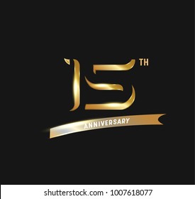 Anniversary emblems 15 anniversary template design