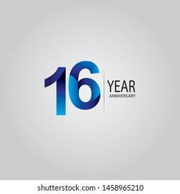 Anniversary emblems 16 in anniversary concept template design