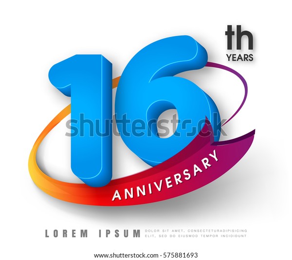 Anniversary\
emblems 16 anniversary template\
design