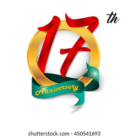 Anniversary emblems 17 anniversary template design
