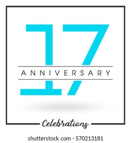 Anniversary emblems 17 anniversary template design
