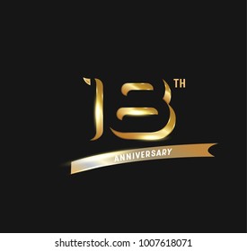 Anniversary emblems 18 anniversary template design