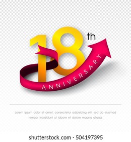 Anniversary emblems 18 anniversary template design