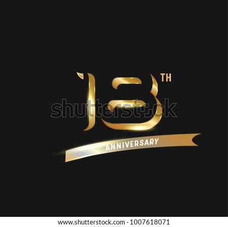 Anniversary emblems 18 anniversary template design