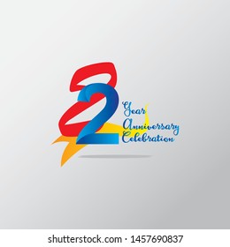 anniversary emblems 2 in anniversary concept template design