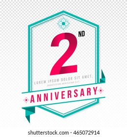 Anniversary emblems 2 anniversary template design