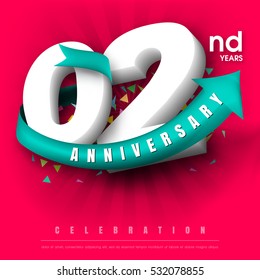 Anniversary emblems 2 anniversary template design