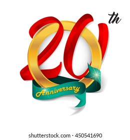 Anniversary emblems 20 anniversary template design