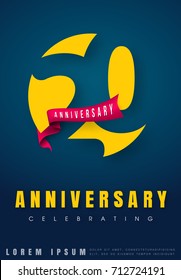 Anniversary emblems 20 anniversary template design. Creative design for your greetings card, flyers, invitation, posters, brochure, banners, calendar