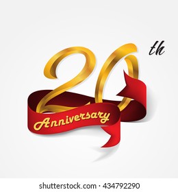Anniversary emblems 20-anniversary template design