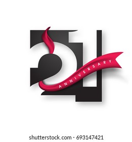 Anniversary emblems 21 anniversary template design. Creative design for your greetings card, flyers, invitation, posters, brochure, banners, calendar