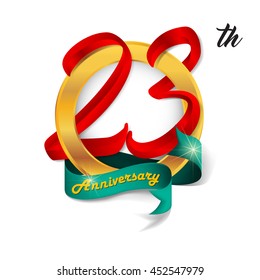 Anniversary emblems 23 anniversary template design