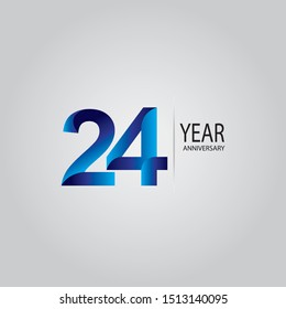 Anniversary emblems 24 in anniversary concept template design