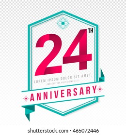 Anniversary emblems 24 anniversary template design
