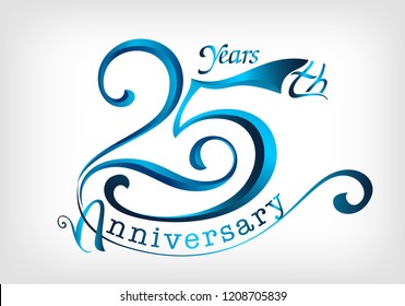 anniversary emblems 25 in anniversary concept template design