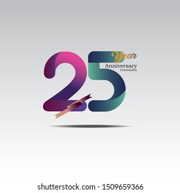 Anniversary emblems 25 in anniversary concept template design