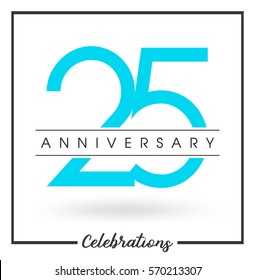 Anniversary emblems 25 anniversary template design